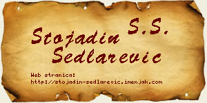 Stojadin Sedlarević vizit kartica